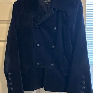 Talbots velvet navy blue jacket size 12